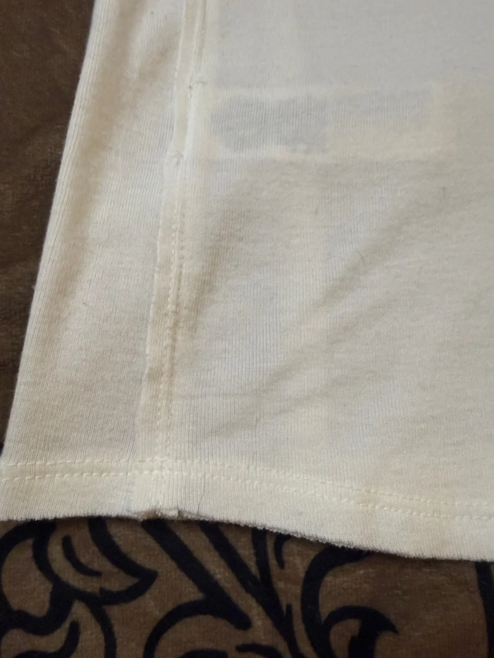 We The Free Ivory Deep V Short Sleeve Tee - Picture 7 of 10